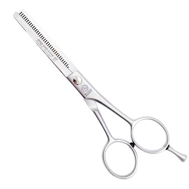 Ножиці для собак та домашніх тварин ROSTFREI, матова сатинова обробка • Ножиці для моделювання шерсті (зубці з одного боку) та фінішні ножиці (6.0-30ZE = 15 см, 30 зубців з одного боку)