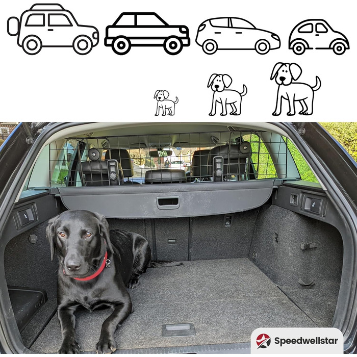 Сітка для собак у багажник авто, регульована металева сітка-перегородка, захист для тварин