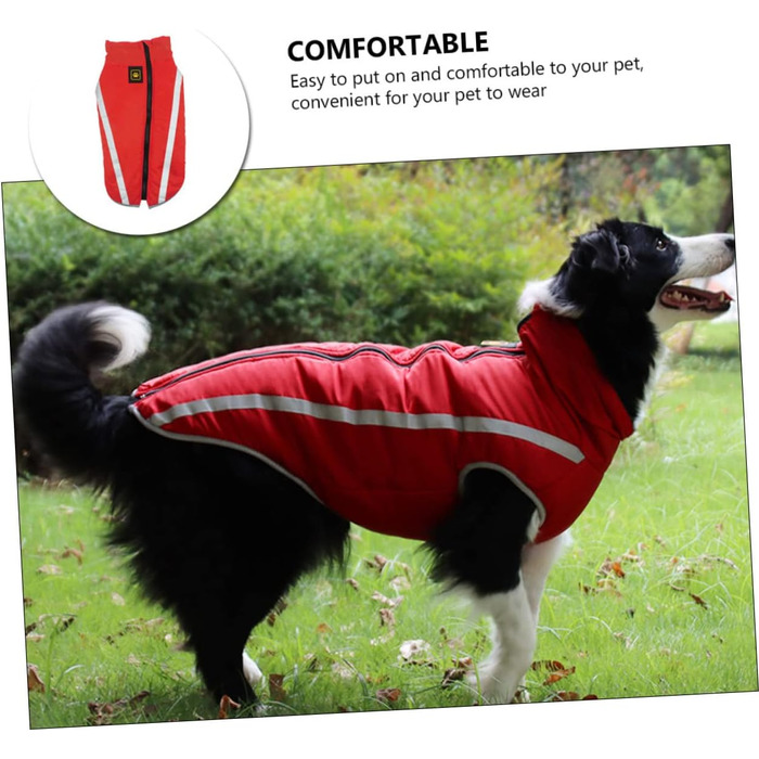 Водонепроникний дощовик для собак - дощовик для маленьких собак та цуценят (45x55 см, червоний)