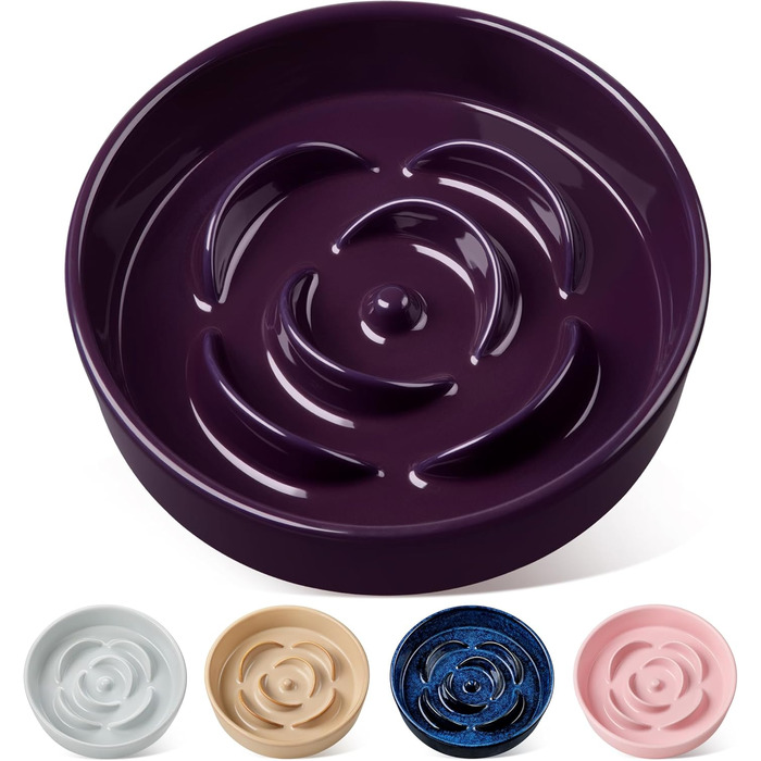 Миска для собак з кераміки Vancasso Antischlingnapf, для середніх та великих собак, 15,9 см, темно-фіолетовий