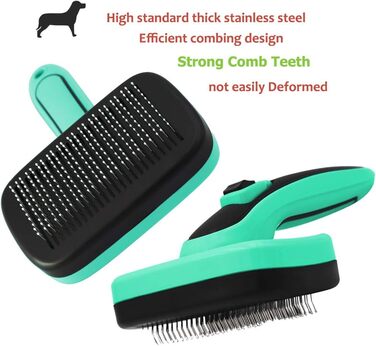 Бурштук для собак та котів Briller, самоочисна вичісуюча щітка, видаляє відмерле волосся, догляд за тваринами, підходить для собак та котів середнього та довгошерстих порід