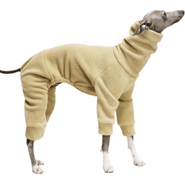 Теплий зимовий комбінезон для італійських віндхундів, м'який флісовий роллінговий халат, повсякденний теплий одяг для Whippet (жовтий, S)