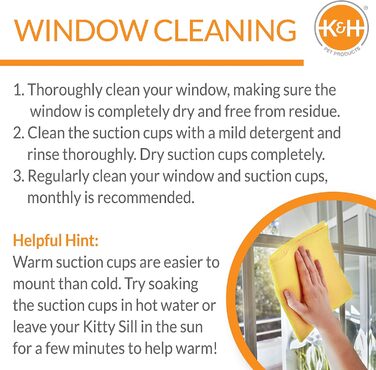 Кіттен Сіл EZ Easy Window Mount від K&H: Двоярусне ліжко для котів на віконний підвіконник