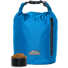 Сумка для корму для собак Callieco з лопаткою та кишенею на блискавці, водонепроникний контейнер для дому, подорожей на авто, кемпінгу, перевезень авіакомпаніями та іншого (Зелений, 32 чашки)