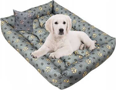 Лежанка для собак - водовідштовхувальна, для маленьких та великих собак, з неслизьким дном, корзина для собак, лежанка для собак (95x75x20, Велика лапа)