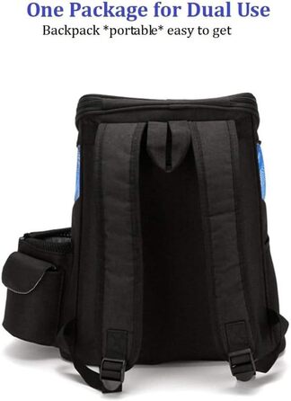 Чемодан для собак FUNAT, переноска для тварин, рюкзак для собак до 3 кг, для подорожей/походів/кемпінгу, блакитний