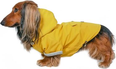 Водонепроникна куртка для собак DJANGO Highland, рожева, розмір L, з капюшоном, для маленьких та середніх собак, з отвором для шлейки, зручна підкладка та кишеня на спині