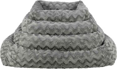 Ортопедичне собаче ліжко TRIXIE Vital Loki, 65x50 см, сірий колір - м'яке ліжко з Memory Foam для маленьких собак, підтримує суглоби та знімає навантаження