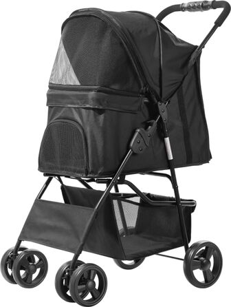 Візок для собак Сенна сірий (чорний)