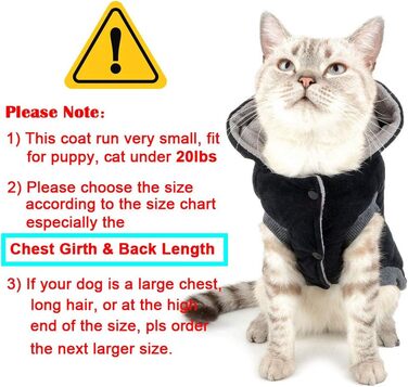 Зунеа - тепла зимова куртка для собак маленьких порід, чорна (XL, обхват шиї 32 см, спина 35 см, груди 47 см)