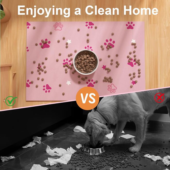 Килимок для годівлі собак Bleswin 30x50 см, водопоглинаючий, антиковзний, коричневий