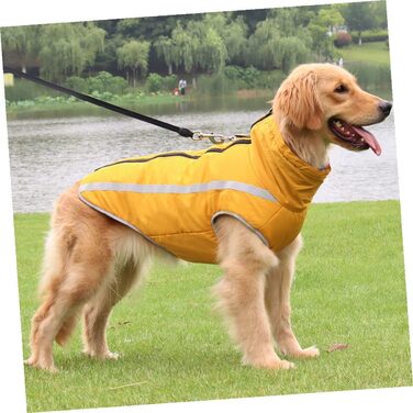 Жовтий дощовик для цуценят Hohopeti з міцного матеріалу, з підкладкою, для прогулянок у дощ