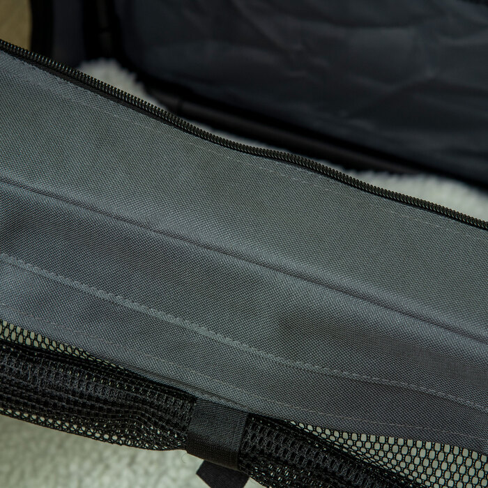 PawHut Dog Bag Box з сітчастим вікном та подушкою, коробка для транспортування кішок Oxford Grey для собак до 4 кг