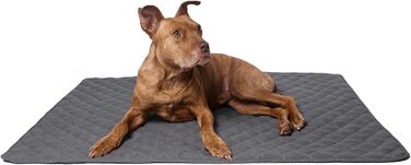 Килимок для собак Lous® XXL: захист дивану, 120x90x3 см, сірий/антрацитовий, 60/90°C