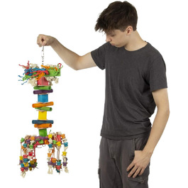 Іграшка для папуг HappyBird XXL Гігантський Кальмар з дерева, 22x22x73 см, для ара, какаду, жако
