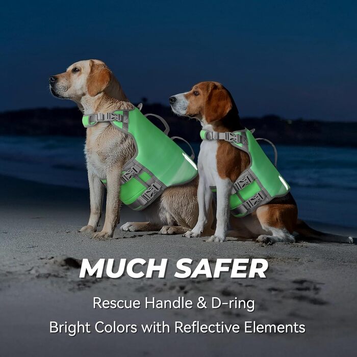 Жилет рятувальний для собак VIVAGLORY Neoprene, L, блакитний. Жилет для плавання, допомога у воді, комфортний та легкий.