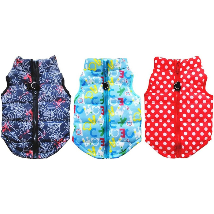 Зимовий теплий накид для собак Doubleer: водонепроникний, вітронепроникний, з блискавкою. XS, S, M, L. Колір: світло-блакитний.