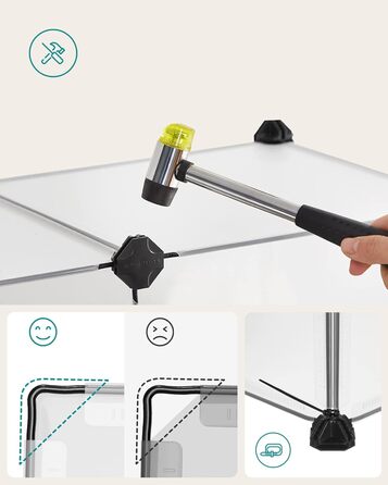 Клітка для тварин SONGMICS Freigehege з піддонами, 2 шт., біла, 125 x 63 x 42 см, для кроликів, хом'яків, їжаків