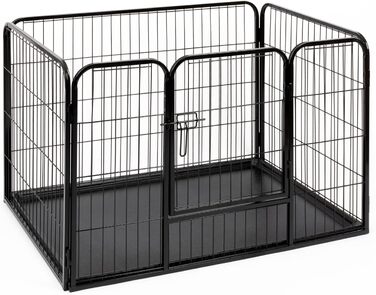 VOSS.PET Вольєр для цуценят XXL з ванною, огорожа для тварин, вольєр для дрібних тварин 108x73x70 см