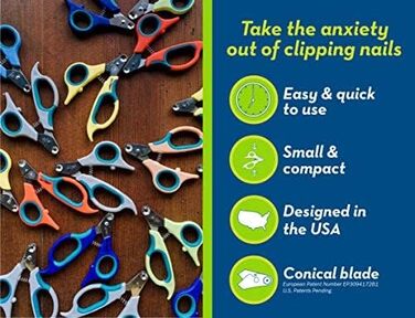 Кліпер Zen Clipper для обрізання кігтів домашніх тварин: безпечний, обрізає лише кінчик кігтя, фіолетовий, 2 мм