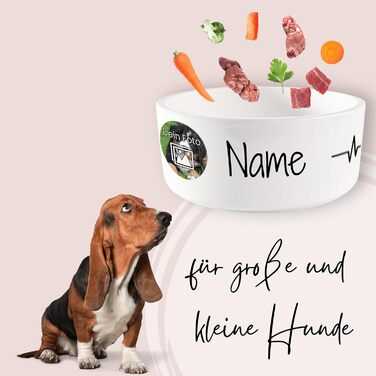 Персоналізована миска для собак GRAZDesign з фото та ім'ям, кераміка, 1л, Fressnapf, подарунок для власника собаки (модель 4, 1000мл)