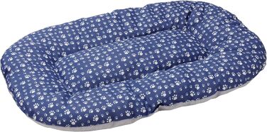 Килимок для собак та котів Baroni Hoe, 47x70x8/57x90x8 см, Doubleface (сірий з лапками), м'який, з підкладкою