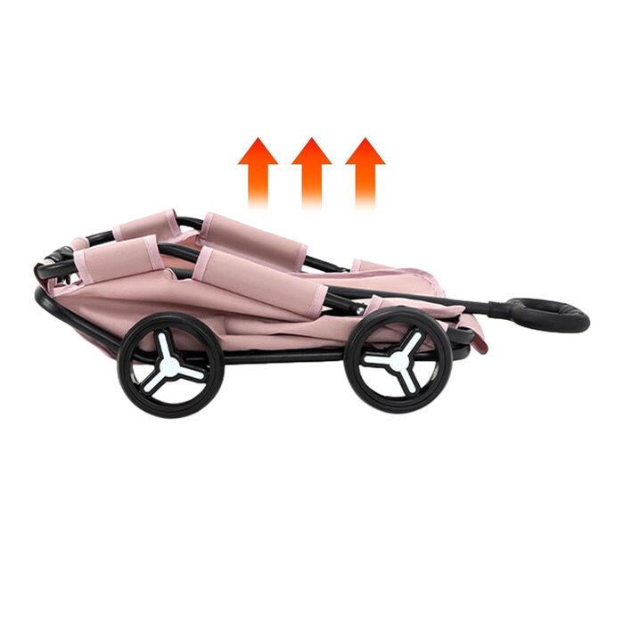 Візок для собак та котів, складний, рожевий. Pet Stroller для маленьких собак та котів