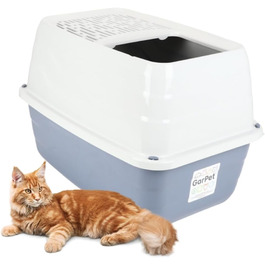 Лоток для котів GarPet Hop-In з верхнім входом, XXL, блакитний