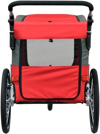 PAPILIOSHOP Причіп для собак та котів, візок для тварин, 3 розміри, стабільний, комфортний, практичний (Червоний)