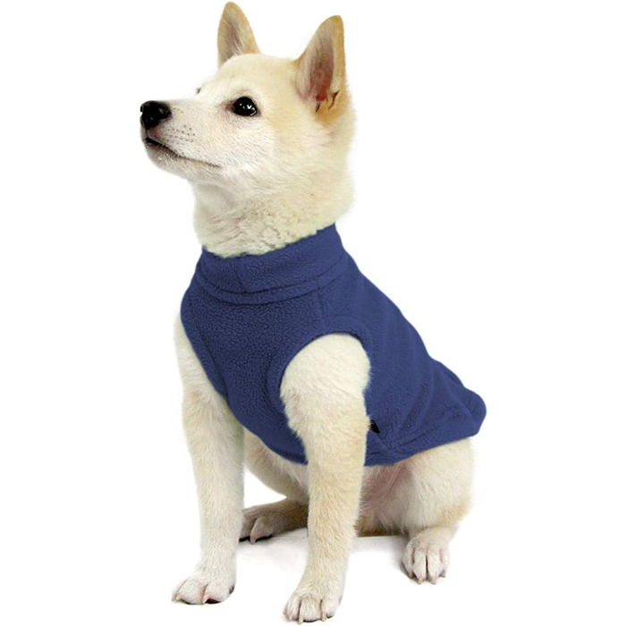 Жилет для собак Gooby з м'якого флісу, накидка, теплий, розмір Medium, колір індиго