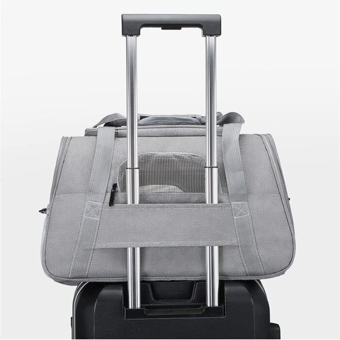 Транспортна переноска для собак Koomuao, рожева: дихаюча, складна, з м'якою підстилкою та плечовим ременем