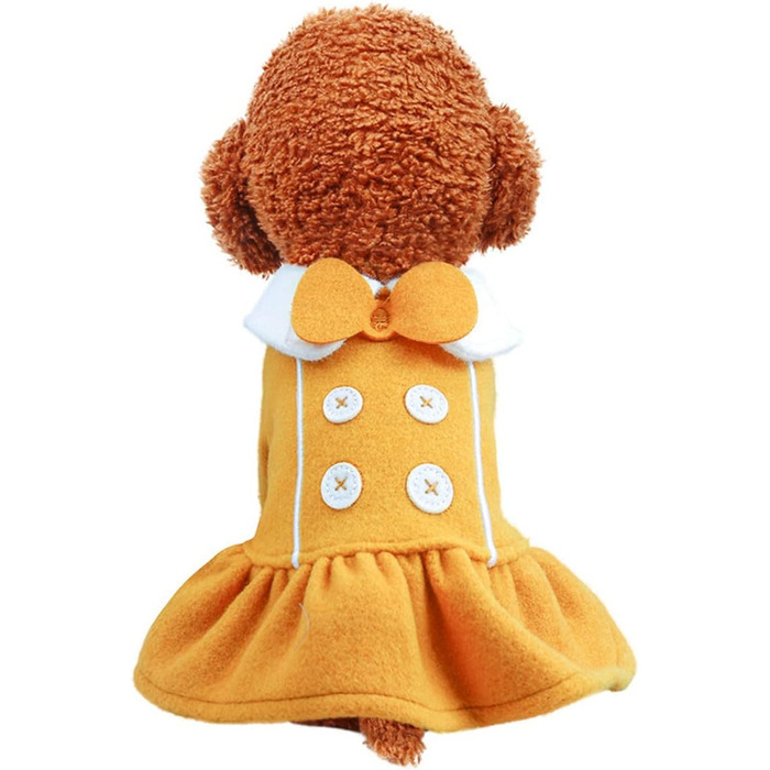 Сукня-тьюль для собак та котів, тепла зимова сукня-принцеса (XL, жовта)