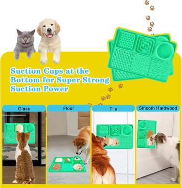 Шлека для собак Cooltto з лотком та шпателем: силіконова підстилка з присосками для миття, грумінгу та догляду за кігтями. Модель C & A