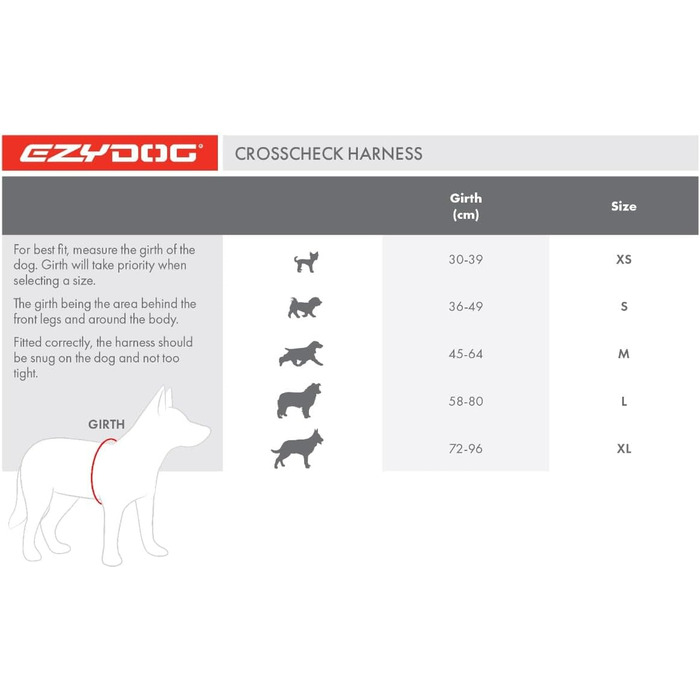 EzyDog антиковзна шлейка для собак Crosscheck, регульована, рефлективна, для малих, середніх і великих порід, розмір S, зелена, для дресирування