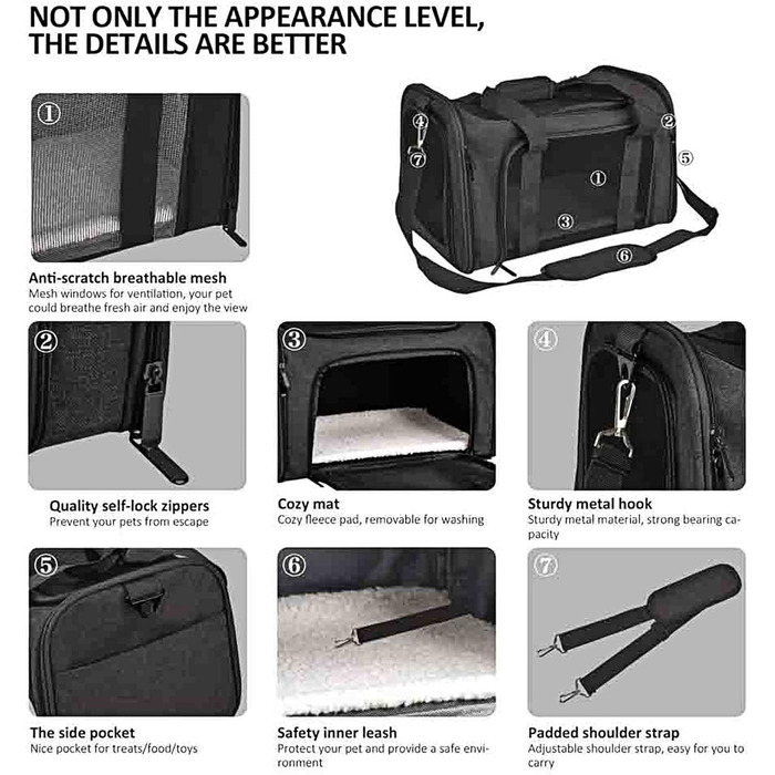 Транспортна сумка для тварин: переноска для собак та котів, 9 кг, 50x31x31 см