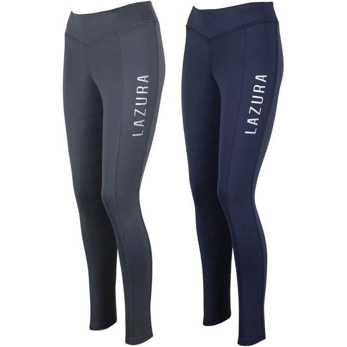 Легінси для верхової їзди Lazura Ariella | Еластичні штани для верхової їзди з кишенею для телефону | Середня посадка, повний облягання, силіконовий grip та класичний крій | Екіпірування для верхової їзди, 32, Графіт