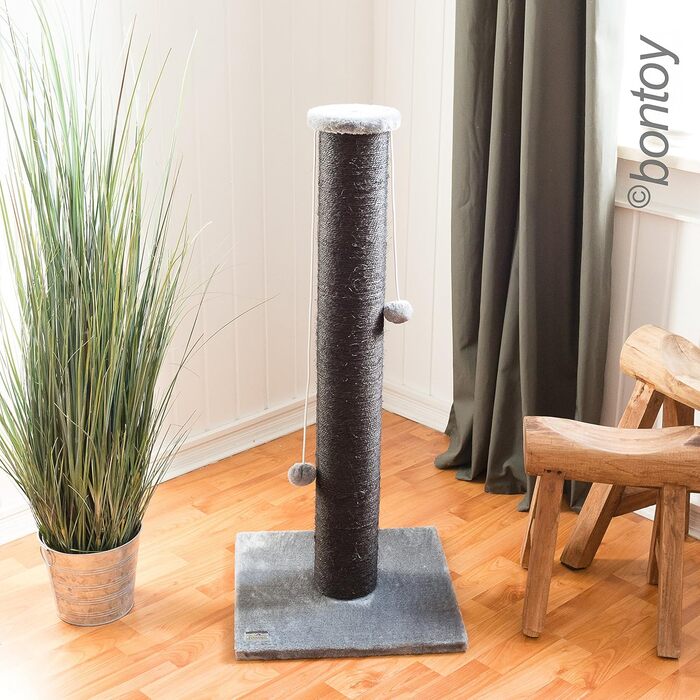 Драпак для котів Bontoy Paul I 40 x 40 x 90 см | Стабільний | з 2 іграшками | для дряпання та ігор