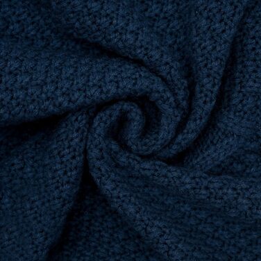 Теплий трикотажний пуловер для собак великих порід, XXL, з довгими рукавами та коміром-гетром, Marineblau (темно-синій)