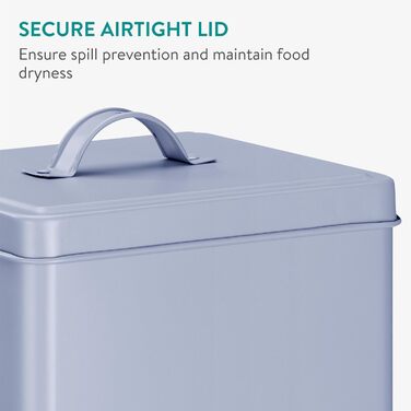 Контейнер для корму для собак Navaris з кришкою та лопаткою - синій