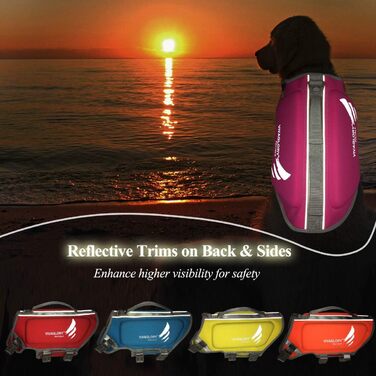 Жилет рятувальний для собак VIVAGLORY, XL, рожевий (71-84 см)