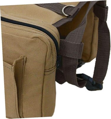 Рюкзак для собак NUOBESTY, регульований, з безпечним ременем, водонепроникний, дихаючий, для подорожей, кемпінгу, хакі