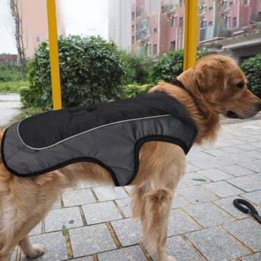 Зимова куртка для собак | Тепла зимова куртка | Відображаюча куртка для собак | Чорна куртка для собак, розмір 2XL