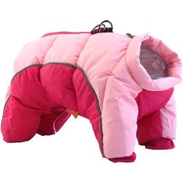 Теплий зимовий одяг для собак: куртка для французького бульдога, тепла бавовняна куртка для маленьких собак (рожева, S)
