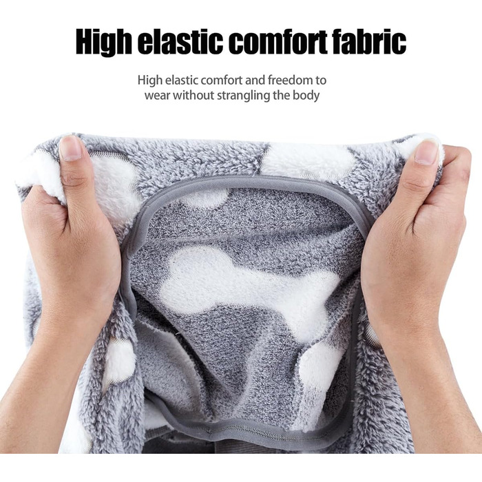 Піжама для собак SUYUKU, теплий зимовий комбінезон, флісова кофта для маленьких та середніх собак, одяг для домашніх тварин, рогатка, довгі рукави, светр для собак (сірий, 3XL), сірий, 3XL