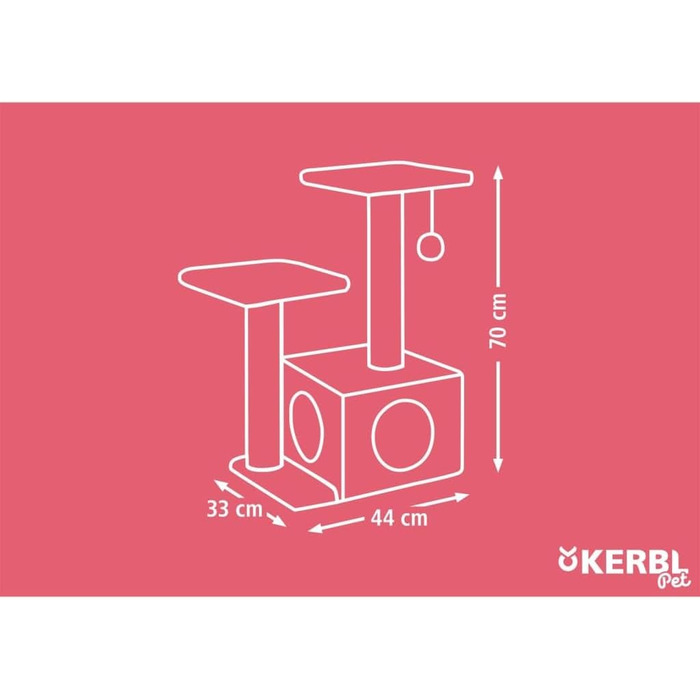 Дряпка для котів Kerbl Jade Pro, 96 см, коричневий/бежевий (Розмір 2)