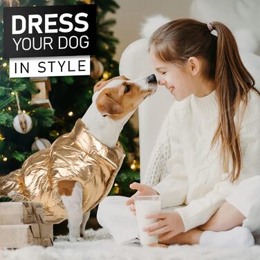 Зимовий одяг для собак AOFITEE: водонепроникний, вітронепроникний, з флісу, жилет для цуценят, тепла куртка з утеплювачем, для холодної погоди, для собак маленьких та середніх порід (обхват грудей 54 см, довжина спини 38 см)