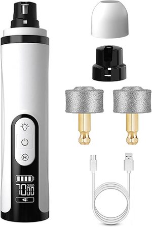 Електричний точило для собачих кігтів з LED-підсвічуванням, 3 швидкості, для цуценят та собак всіх розмірів