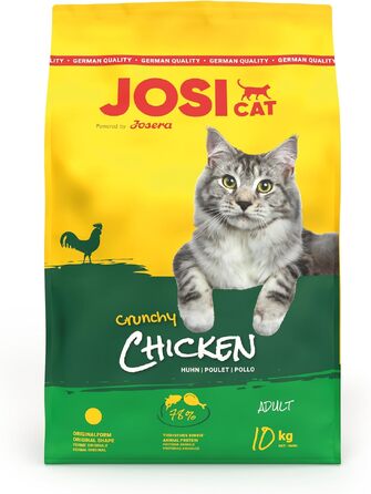 Сухий корм для дорослих котів JosiCat Crunchy Chicken з куркою, 10 кг