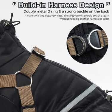 Зимовий теплий одяг для собак S, куртка для маленьких собак, теплий костюм для чихуахуа та бульдога (чорний, S)