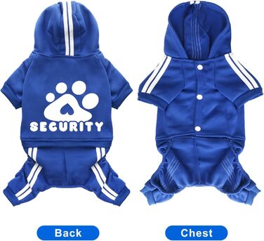 Теплий пуловер для собак на осінь-зиму: м'яка флісова куртка для чихуахуа, тедді та інших маленьких та середніх порід. Бавовняний костюм для собак та котів (L, темно-синій)